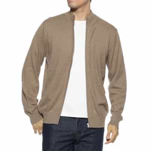 ハイゲージジップアップニットカーディガン