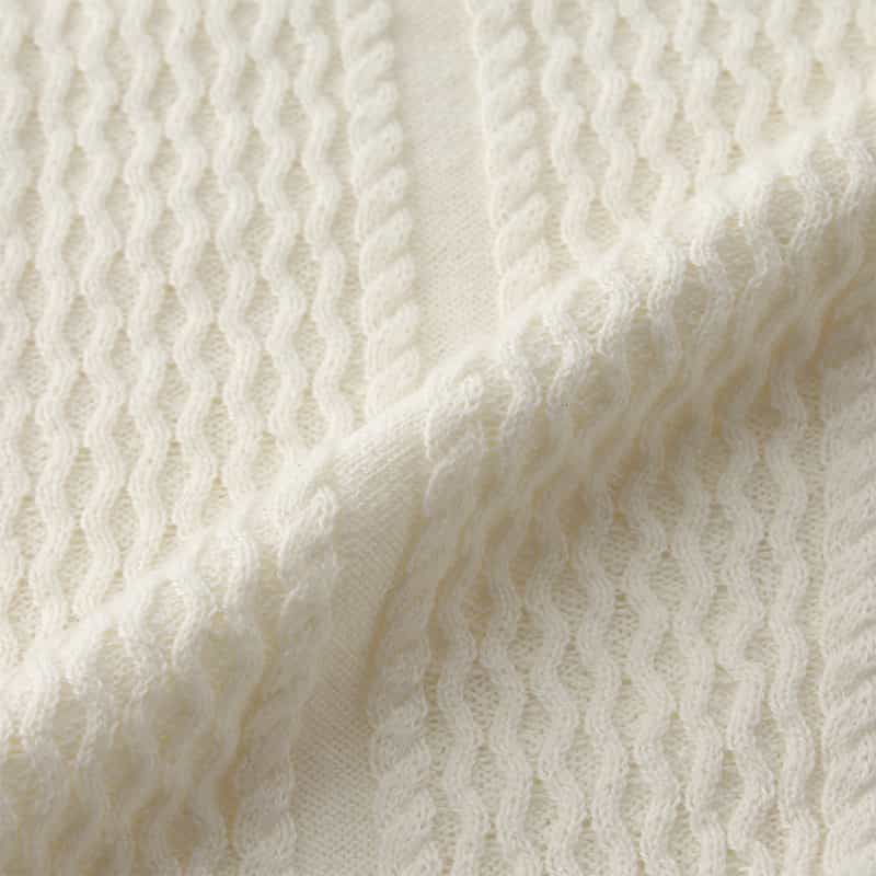 BARNEYS NEW YORK コットンカシミヤケーブルニットプルオーバー WHITE