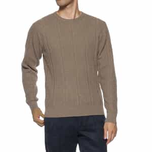 コットンカシミヤケーブルニットプルオーバー