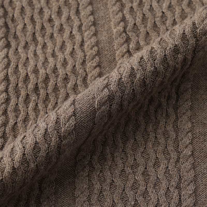 BARNEYS NEW YORK コットンカシミヤケーブルニットプルオーバー BEIGE