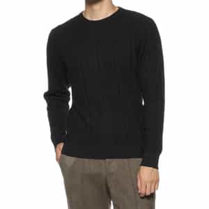 コットンカシミヤケーブルニットプルオーバー