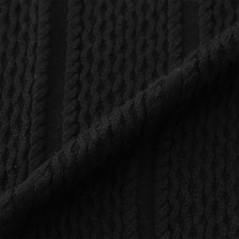 BARNEYS NEW YORK コットンカシミヤケーブルニットプルオーバー BLACK