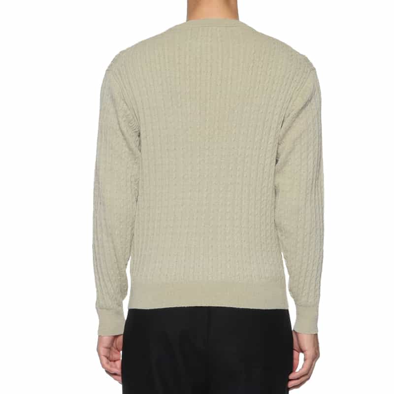 BARNEYS NEW YORK ウォッシャブル ケーブルニットプルオーバー GRAY