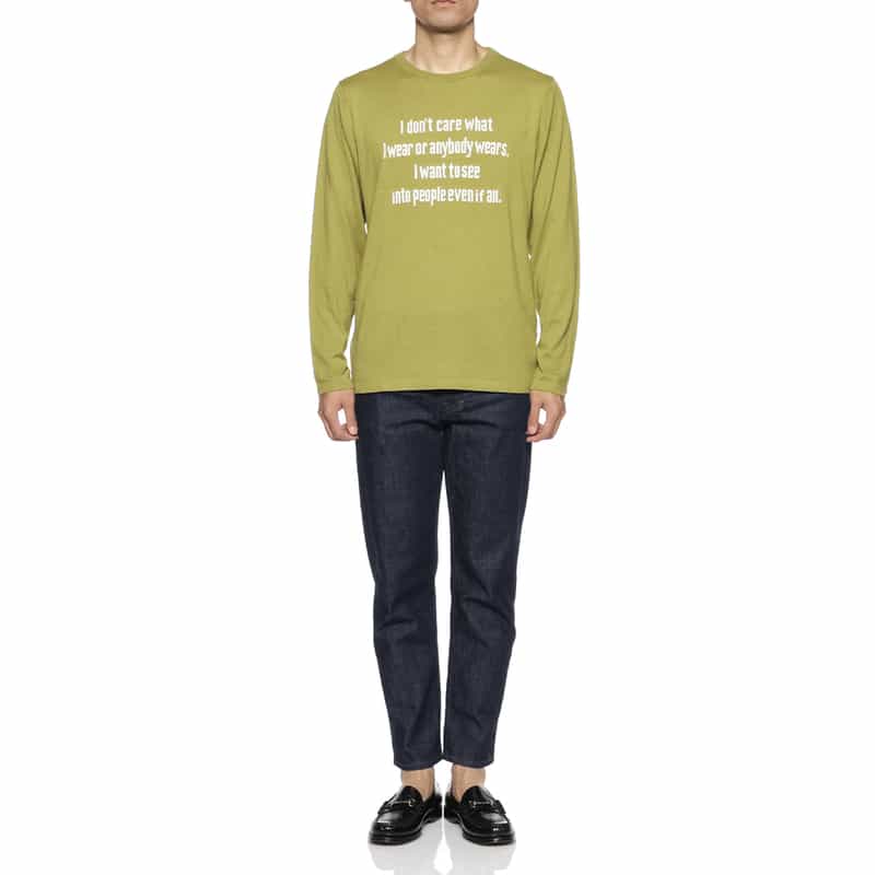 BARNEYS NEW YORK メッセージロゴ入りニットプルオーバー GREEN