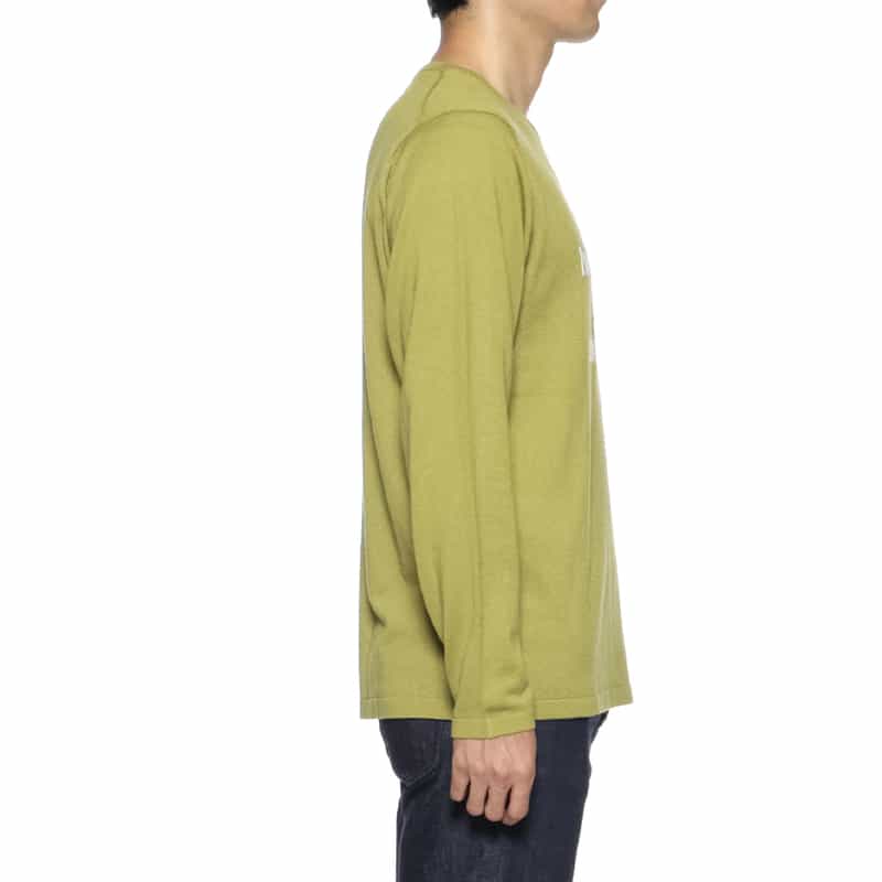 BARNEYS NEW YORK メッセージロゴ入りニットプルオーバー GREEN