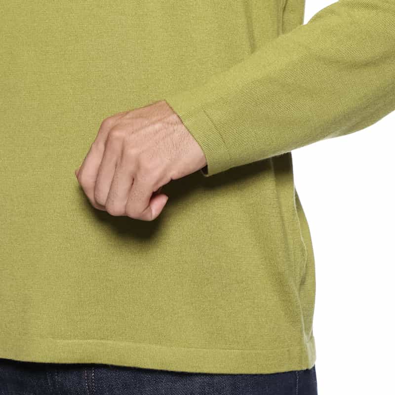 BARNEYS NEW YORK メッセージロゴ入りニットプルオーバー GREEN