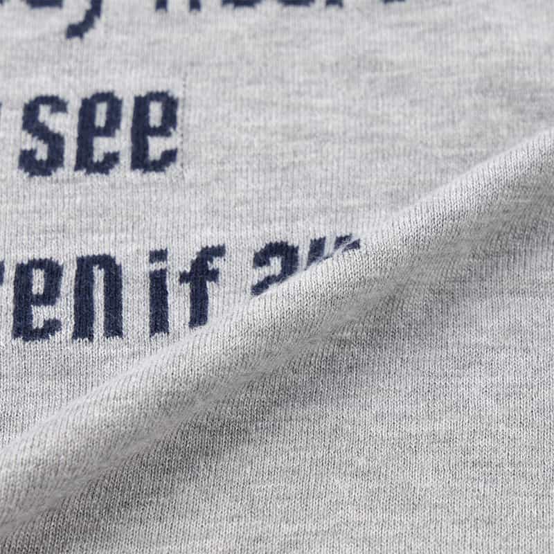 BARNEYS NEW YORK メッセージロゴ入りニットプルオーバー GRAY