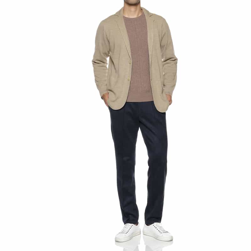 BARNEYS NEW YORK ミラノリブニットジャケット BEIGE