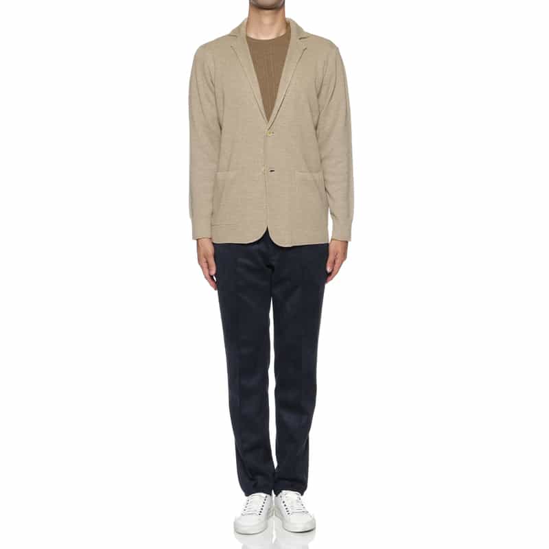 BARNEYS NEW YORK ミラノリブニットジャケット BEIGE