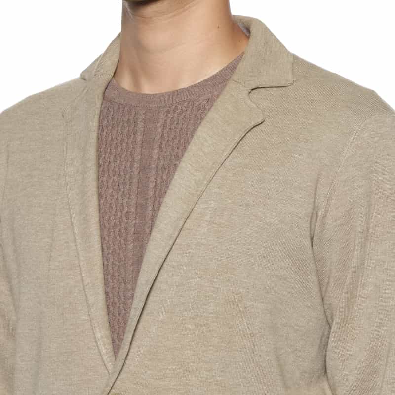 BARNEYS NEW YORK ミラノリブニットジャケット BEIGE