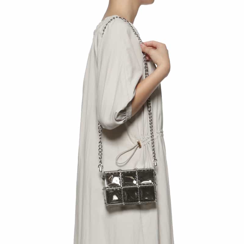 52 BY HIKARUMATSUMURA 52 BY HIKARUMATSUMURA＜ゴジュウニ バイ ヒカルマツムラ＞ ショルダーバッグ"CUBES6" GRAY