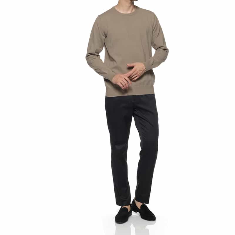 BARNEYS NEW YORK クルーネックニットプルオーバー BEIGE