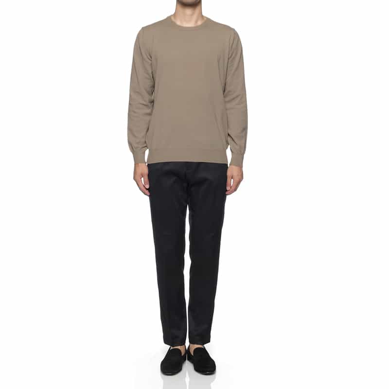 BARNEYS NEW YORK クルーネックニットプルオーバー BEIGE