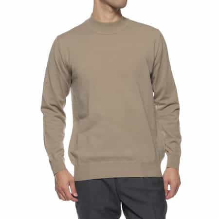 モックネックニットプルオーバー