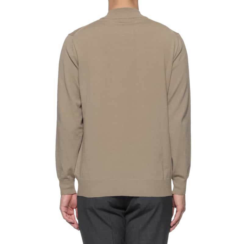 BARNEYS NEW YORK モックネックニットプルオーバー BEIGE