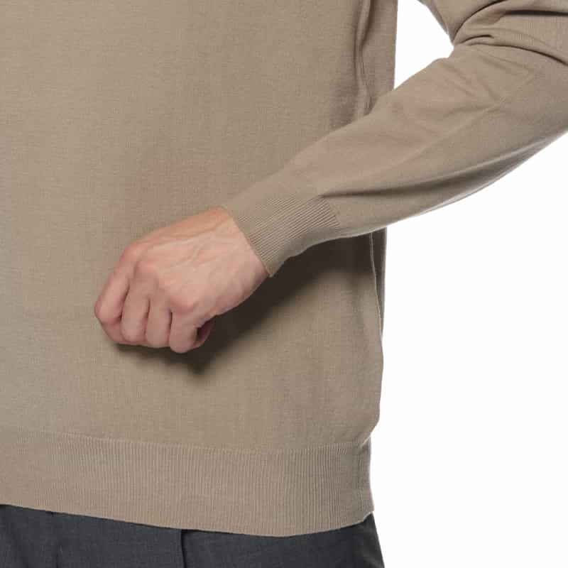 BARNEYS NEW YORK モックネックニットプルオーバー BEIGE