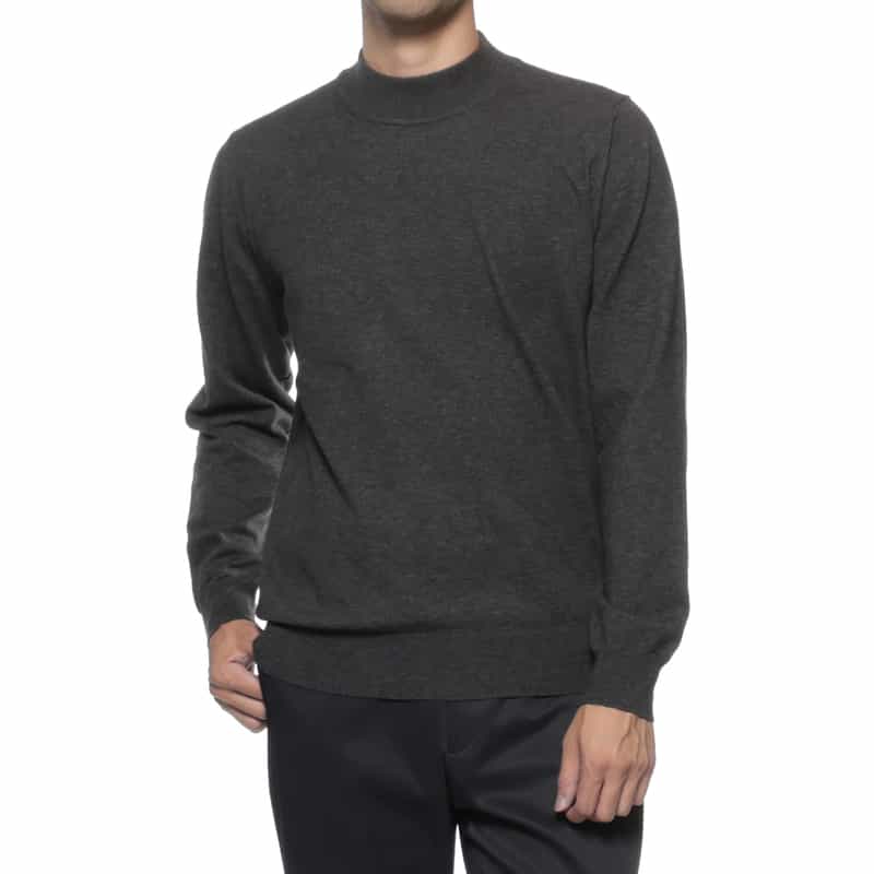 モックネックニットプルオーバー