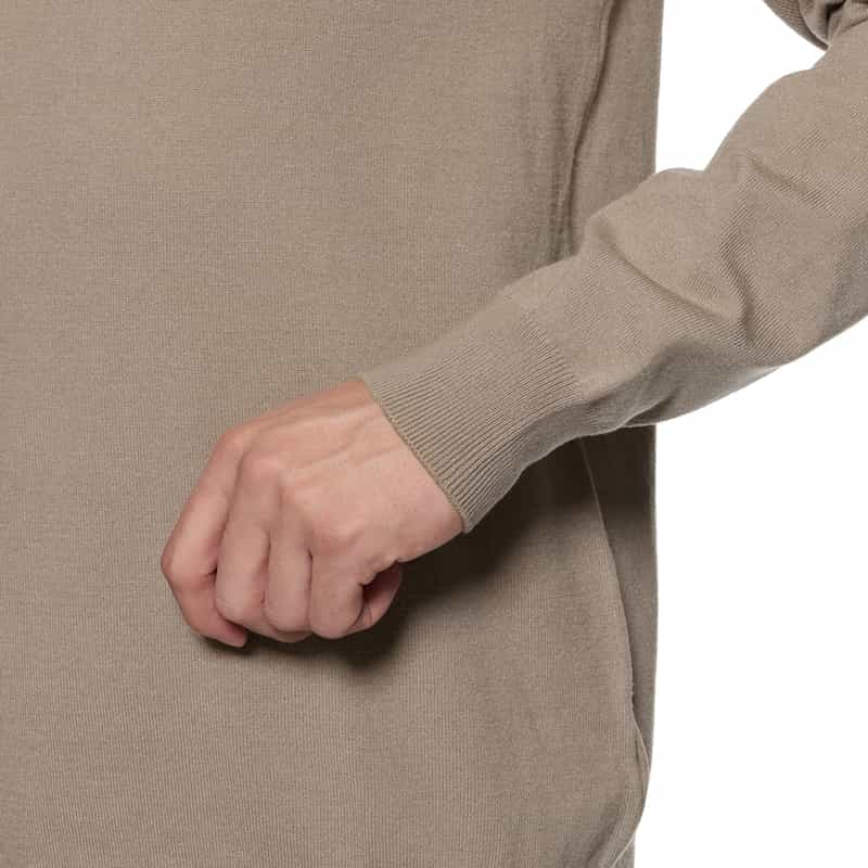 BARNEYS NEW YORK ウォッシャブル タートルネックニットプルオーバー BEIGE