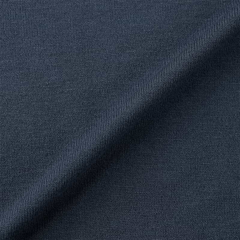 BARNEYS NEW YORK ウォッシャブル タートルネックニットプルオーバー BLUE GRAY