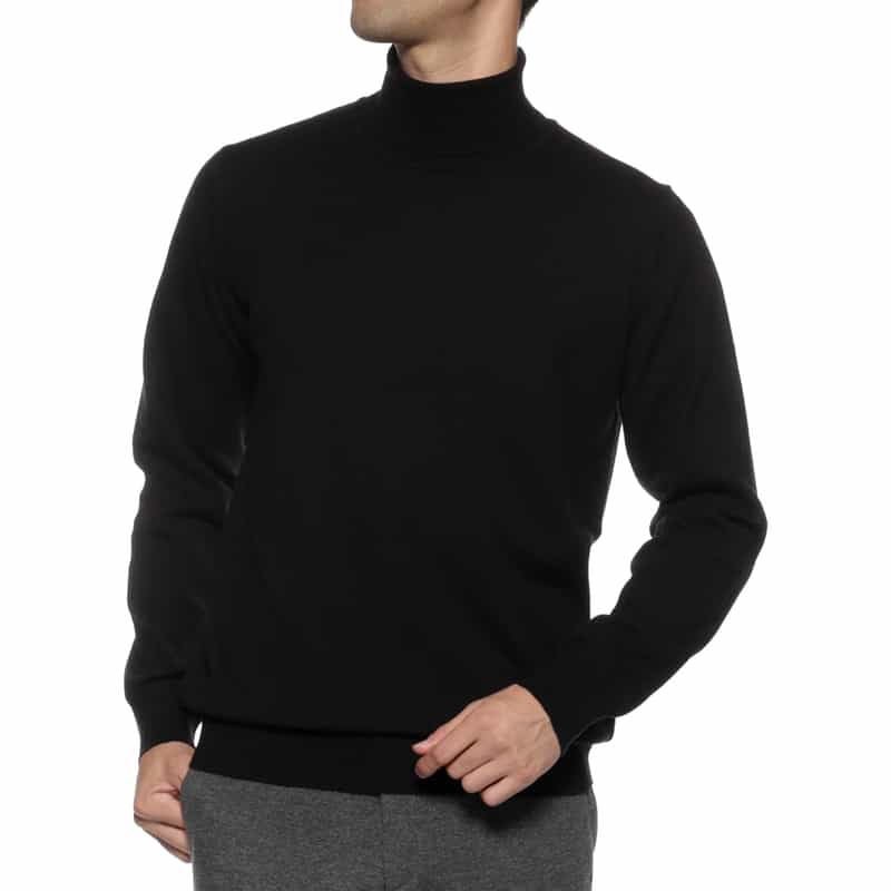 ウォッシャブル タートルネックニットプルオーバー