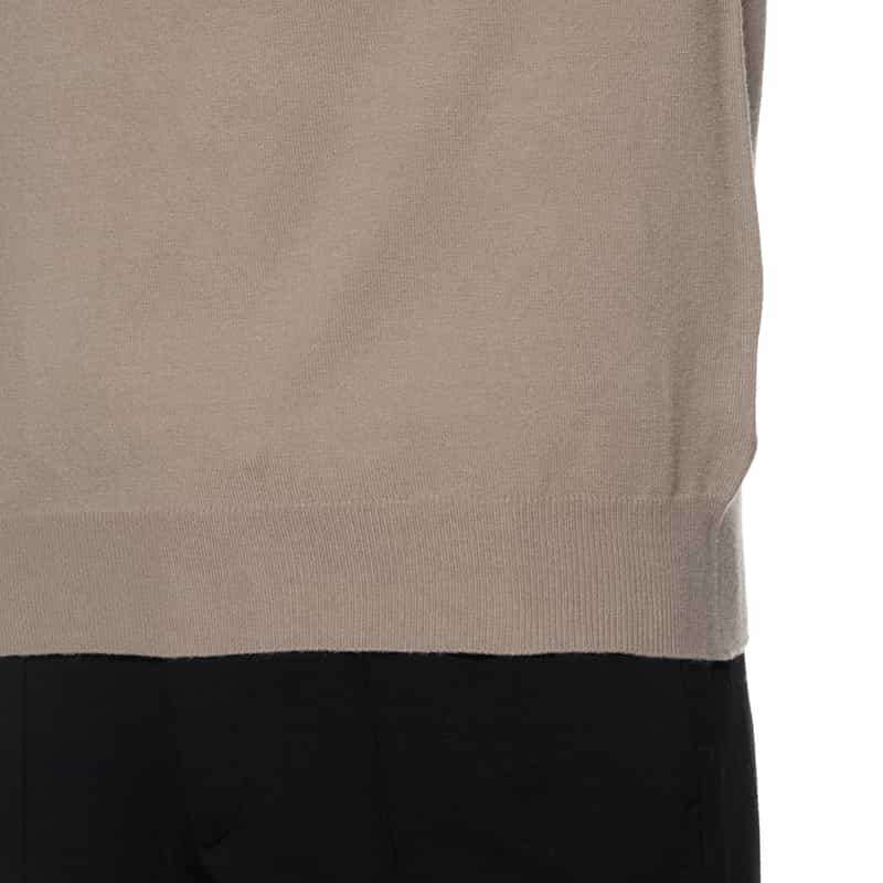 BARNEYS NEW YORK ウォッシャブル ハーフジップニットプルオーバー BEIGE