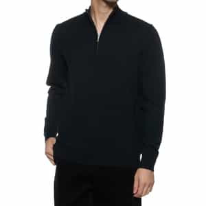 ウォッシャブル ハーフジップニットプルオーバー