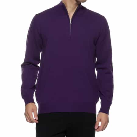 ウォッシャブル ハーフジップニットプルオーバー