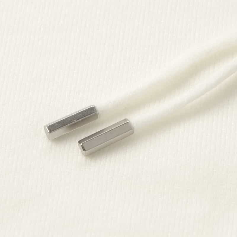 BARNEYS NEW YORK フード付ニットプルオーバー WHITE