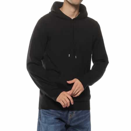 フード付ニットプルオーバー