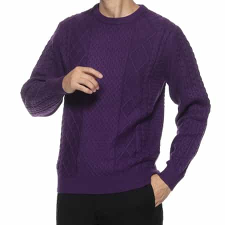 ウォッシャブル ケーブル編みニットプルオーバー