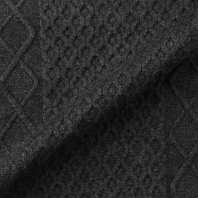 BARNEYS NEW YORK ウォッシャブル ケーブル編みニットプルオーバー GRAY