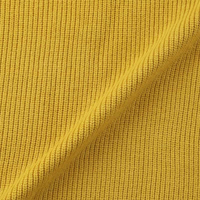 BARNEYS NEW YORK ウォッシャブル ハーフジップニットプルオーバー YELLOW