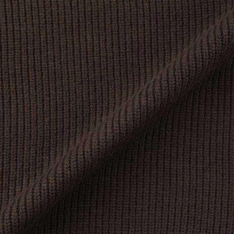 BARNEYS NEW YORK ウォッシャブル ハーフジップニットプルオーバー BROWN