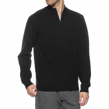 ウォッシャブル ハーフジップニットプルオーバー