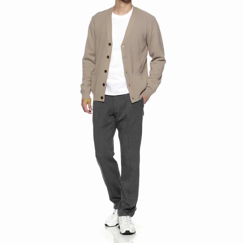BARNEYS NEW YORK ウォッシャブル Vネックニットカーディガン BEIGE