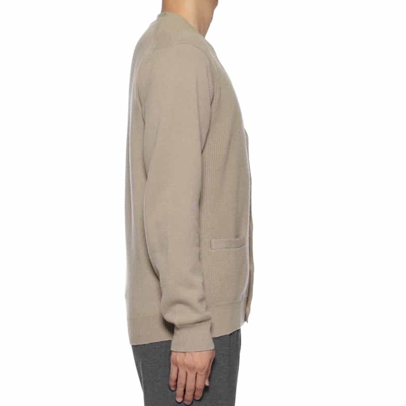 BARNEYS NEW YORK ウォッシャブル Vネックニットカーディガン BEIGE