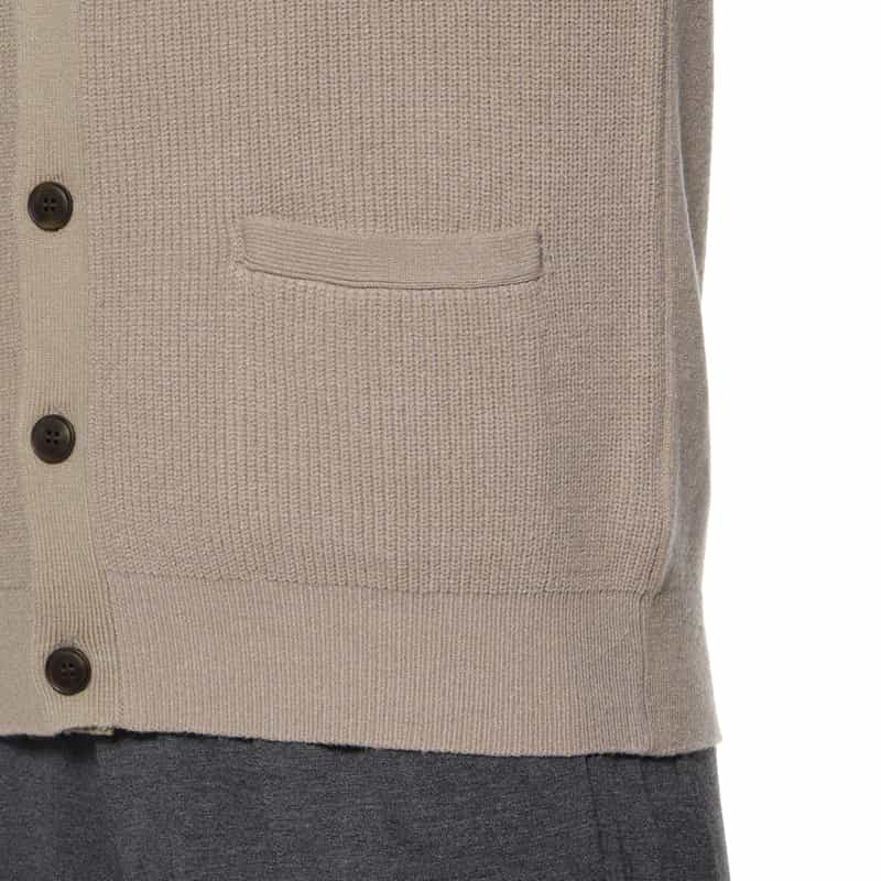 BARNEYS NEW YORK ウォッシャブル Vネックニットカーディガン BEIGE