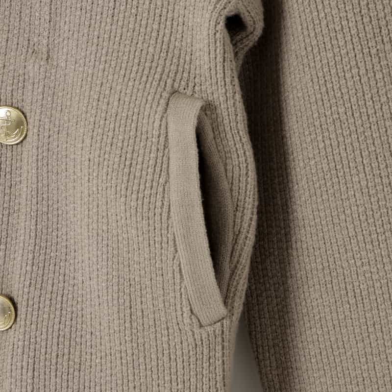 BARNEYS NEW YORK ウォッシャブル ショールカラーニットジャケット BEIGE