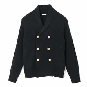 ウォッシャブル ショールカラーニットジャケット