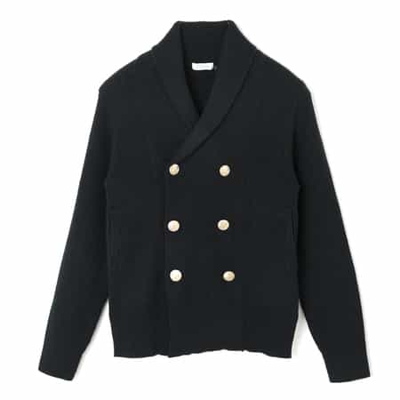 ウォッシャブル ショールカラーニットジャケット