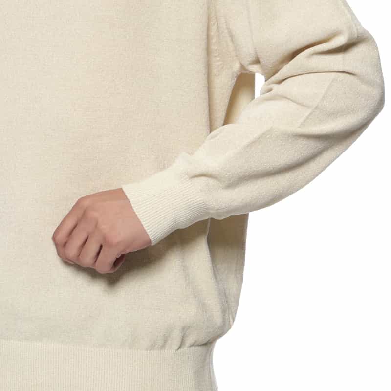 BARNEYS NEW YORK クルーネックニットプルオーバー WHITE