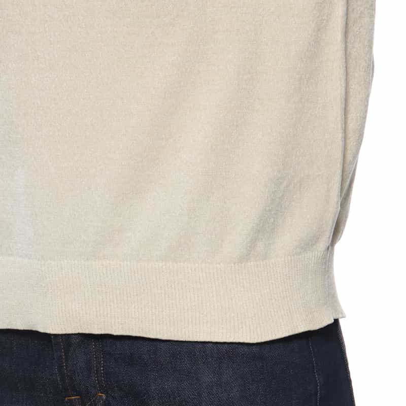 BARNEYS NEW YORK モックネックニットプルオーバー WHITE