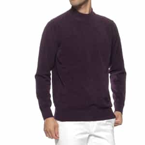 モックネックニットプルオーバー