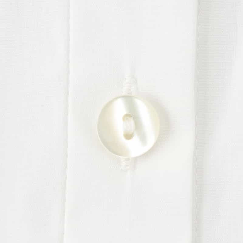 BARNEYS NEW YORK ウォッシャブル リボンカフススリーブブラウス WHITE