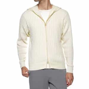 ウォッシャブル ケーブルジップアップパーカー