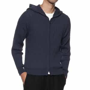 ウォッシャブル ケーブルジップアップパーカー