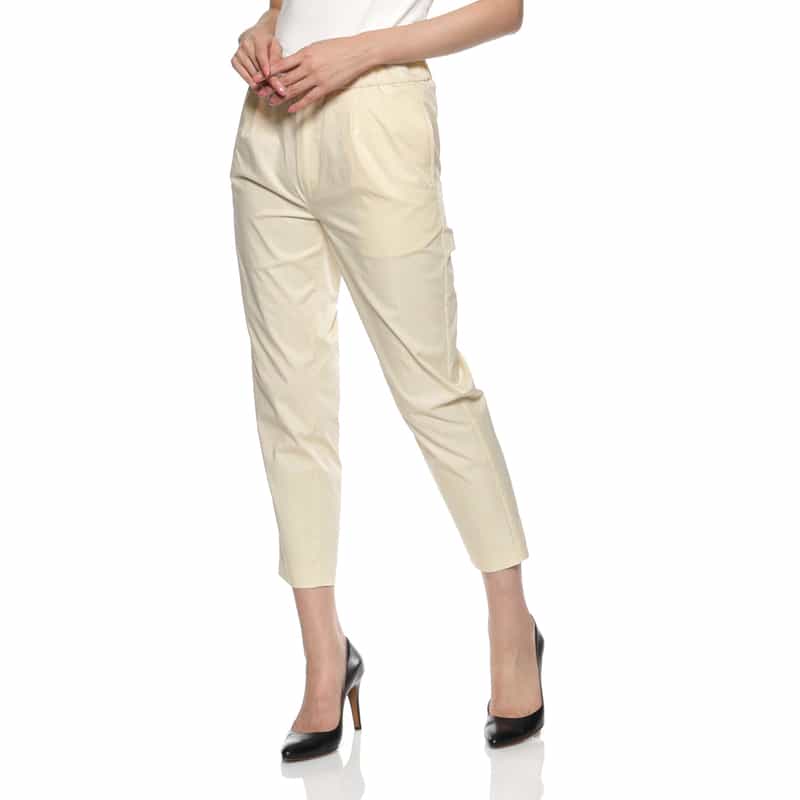 BARNEYS NEW YORK ウォッシャブル ストレートパンツ BEIGE