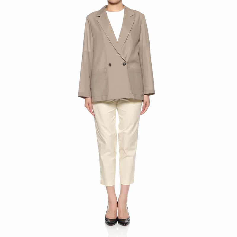 BARNEYS NEW YORK ウォッシャブル ストレートパンツ BEIGE
