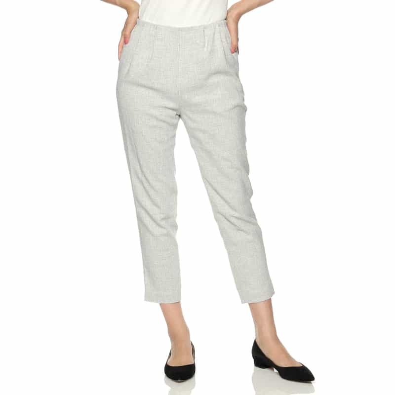 BARNEYS NEW YORK ウォッシャブル テーパードパンツ LIGHT BLUE