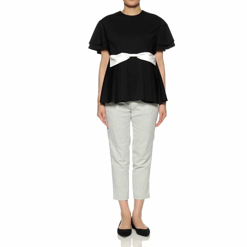 BARNEYS NEW YORK ウォッシャブル テーパードパンツ LIGHT BLUE